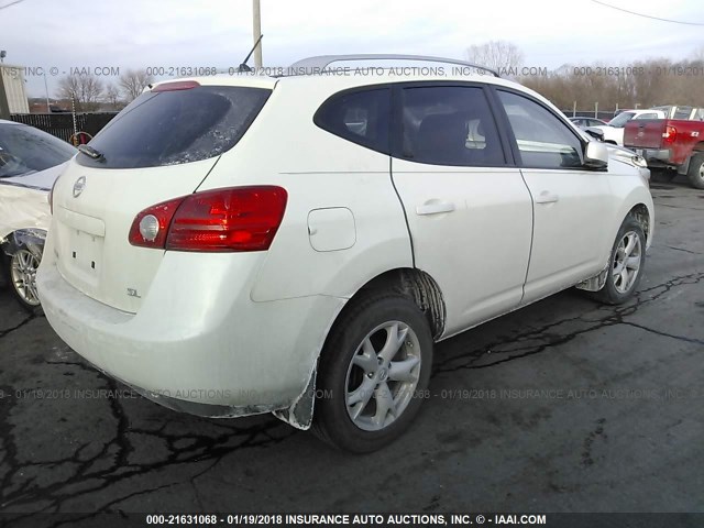 JN8AS58T98W003437 - 2008 NISSAN ROGUE S/SL WHITE photo 4