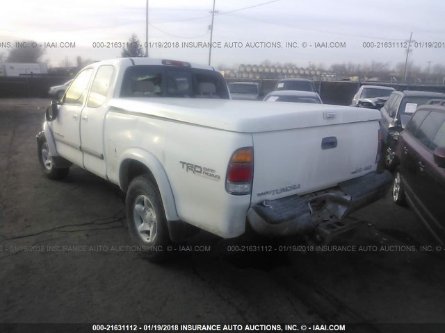 5TBBT441X3S375009 - 2003 TOYOTA TUNDRA ACCESS CAB SR5 WHITE photo 3