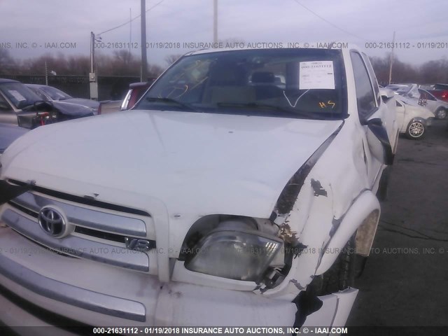 5TBBT441X3S375009 - 2003 TOYOTA TUNDRA ACCESS CAB SR5 WHITE photo 6