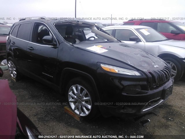 1C4PJLDB5HW522110 - 2017 JEEP CHEROKEE LIMITED BLACK photo 1