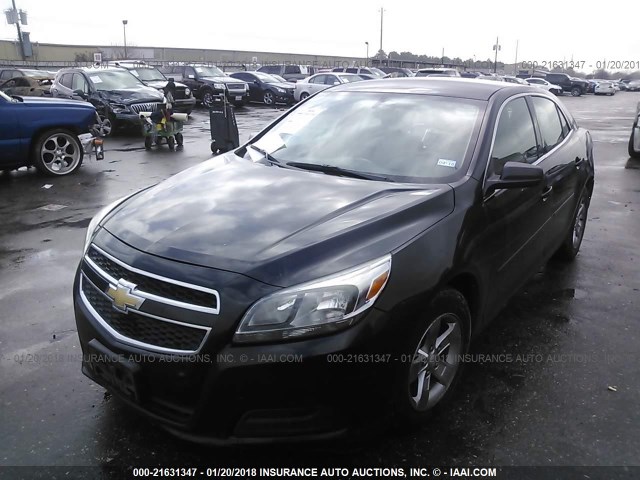 1G11B5SA2DF174889 - 2013 CHEVROLET MALIBU LS BLACK photo 2