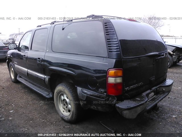 3GKFK16T61G267544 - 2001 GMC YUKON XL K1500 BLACK photo 3