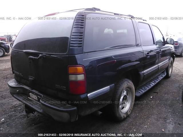 3GKFK16T61G267544 - 2001 GMC YUKON XL K1500 BLACK photo 4