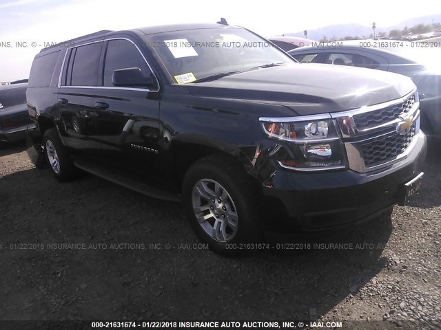 1GNSCJKC8FR507222 - 2015 CHEVROLET SUBURBAN C1500 LT BLACK photo 1