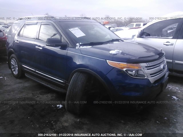 1FMHK8D89CGA78375 - 2012 FORD EXPLORER XLT BLUE photo 1