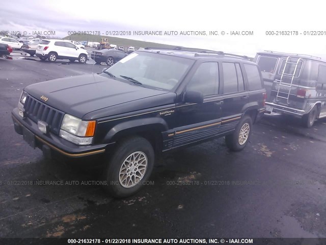 1J4GZ78Y4RC305448 - 1994 JEEP GRAND CHEROKEE LIMITED BLACK photo 2