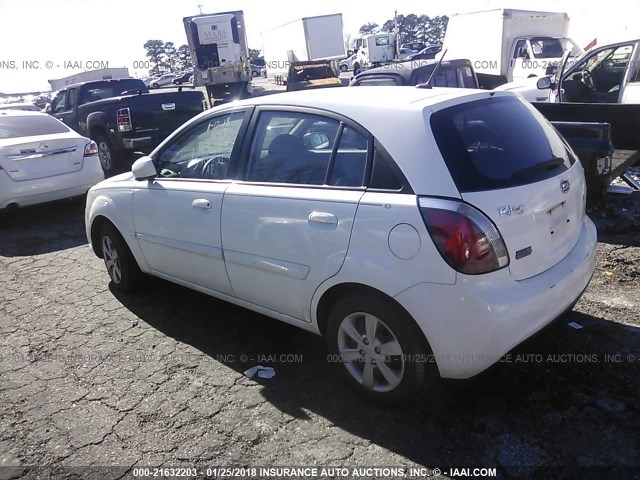 KNADH5A34A6652633 - 2010 KIA RIO LX/SX WHITE photo 3