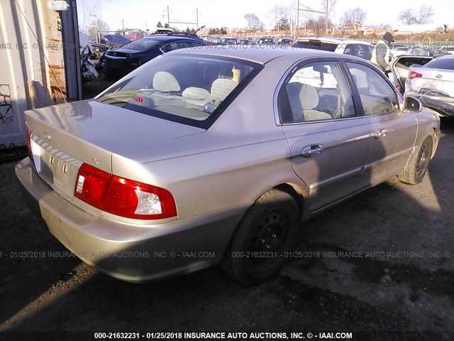 KNAGD126355431594 - 2005 KIA OPTIMA LX/EX BEIGE photo 4