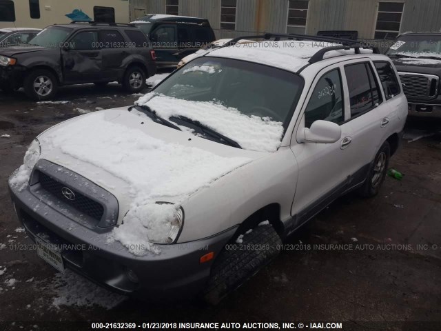 KM8SC73E54U597687 - 2004 HYUNDAI SANTA FE GLS/LX WHITE photo 2