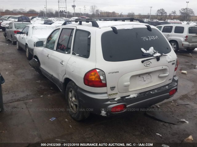 KM8SC73E54U597687 - 2004 HYUNDAI SANTA FE GLS/LX WHITE photo 3