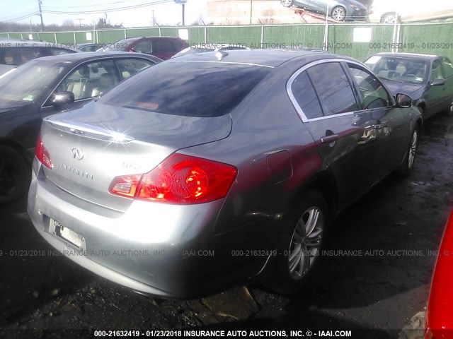 JN1DV6AR8BM650700 - 2011 INFINITI G25 GRAY photo 4