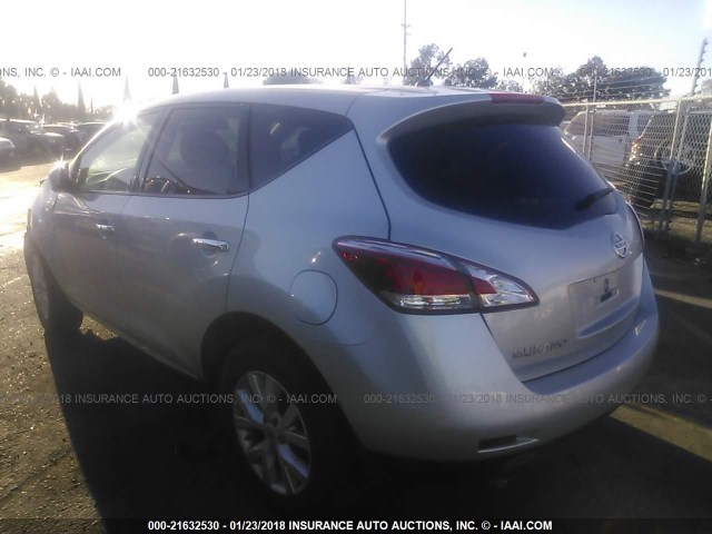 JN8AZ1MUXEW412903 - 2014 NISSAN Murano S/SL/SV/LE SILVER photo 3