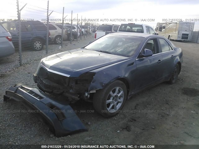 1G6DF577590147995 - 2009 CADILLAC CTS BLUE photo 2