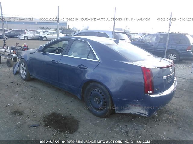 1G6DF577590147995 - 2009 CADILLAC CTS BLUE photo 3