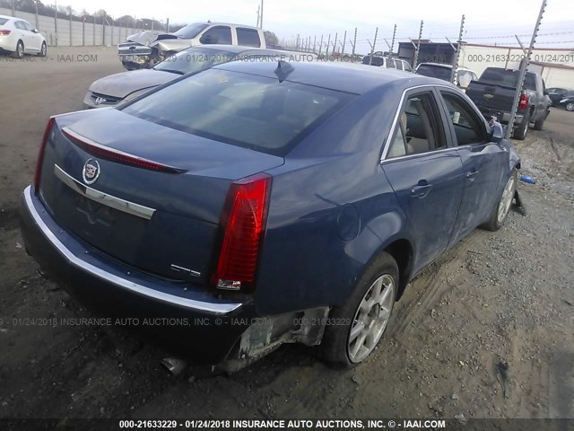 1G6DF577590147995 - 2009 CADILLAC CTS BLUE photo 4