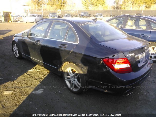 WDDGF8BB7CA697388 - 2012 MERCEDES-BENZ C 300 4MATIC BLACK photo 3