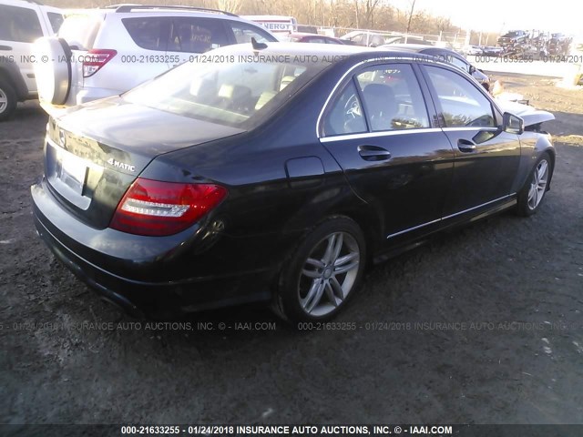 WDDGF8BB7CA697388 - 2012 MERCEDES-BENZ C 300 4MATIC BLACK photo 4