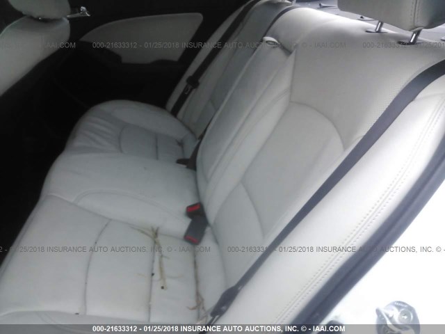 5XXGR4A60DG233749 - 2013 KIA OPTIMA SX WHITE photo 8