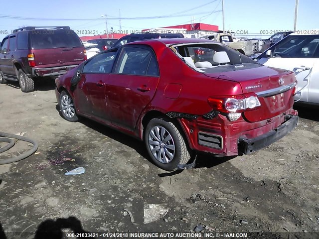 5YFBU4EE4CP045512 - 2012 TOYOTA COROLLA S/LE RED photo 3