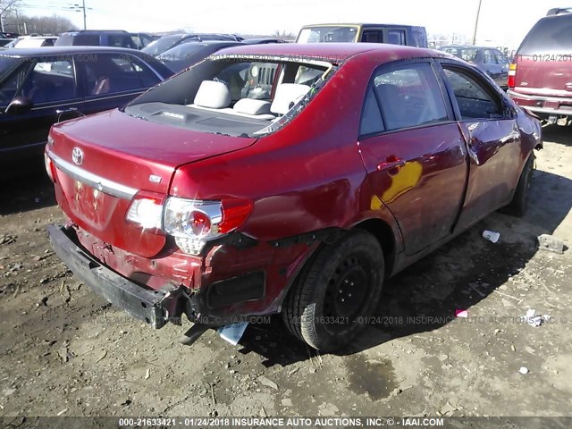 5YFBU4EE4CP045512 - 2012 TOYOTA COROLLA S/LE RED photo 4