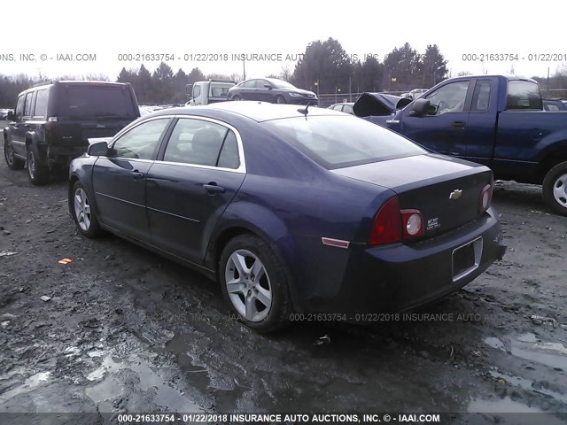 1G1ZB5EB1A4158178 - 2010 CHEVROLET MALIBU LS BLUE photo 3