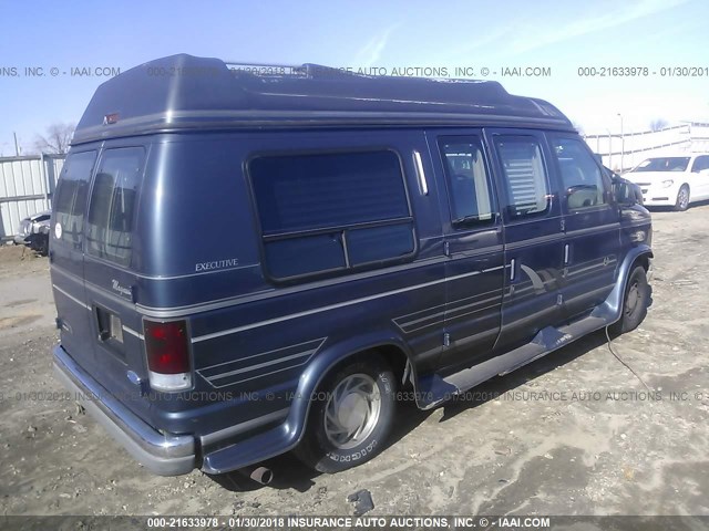 1FDEE14L8VHA23967 - 1997 FORD ECONOLINE E150 VAN BLUE photo 4