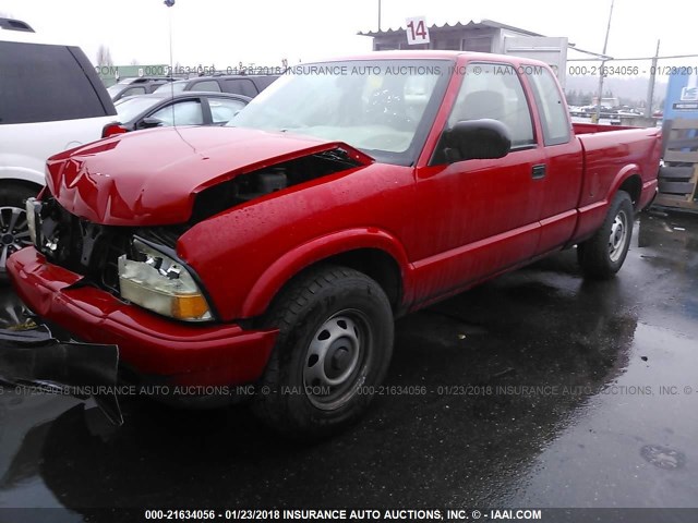 1GTDT19W218208129 - 2001 GMC SONOMA RED photo 2