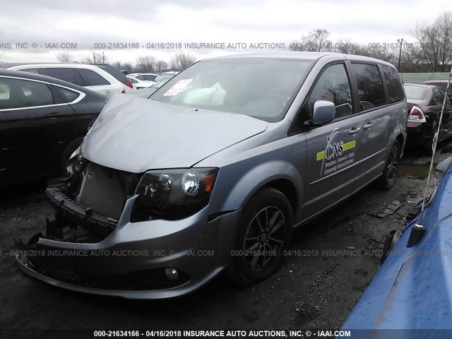 2C4RDGEG1GR279579 - 2016 DODGE GRAND CARAVAN R/T GRAY photo 2