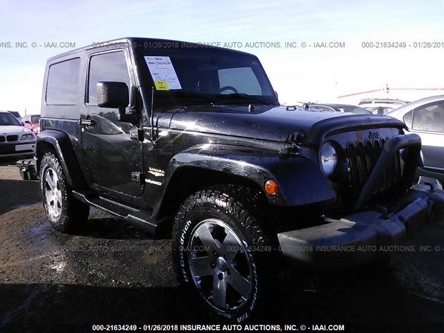 1J4FA54199L774633 - 2009 JEEP WRANGLER SAHARA BLACK photo 1