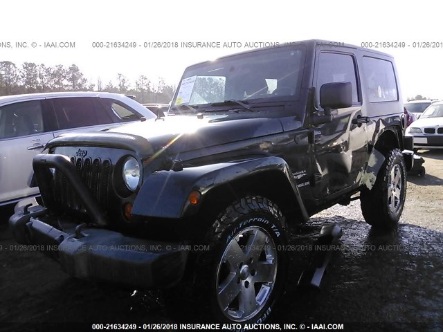 1J4FA54199L774633 - 2009 JEEP WRANGLER SAHARA BLACK photo 2