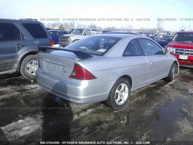 1HGEM219X1L008451 - 2001 HONDA CIVIC SI/EX SILVER photo 4