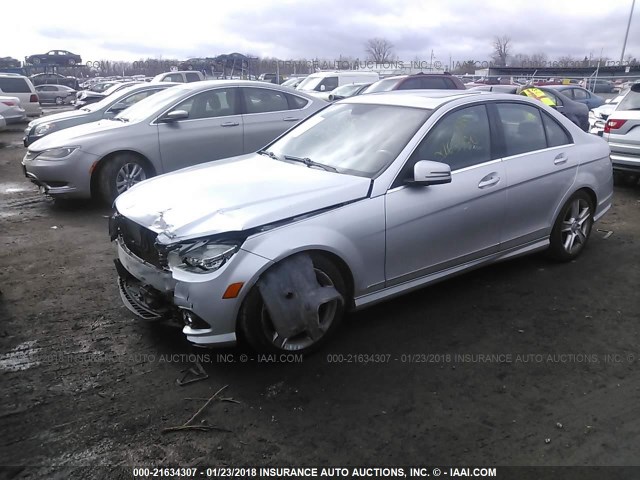 WDDGF8BB2AF452997 - 2010 MERCEDES-BENZ C 300 4MATIC SILVER photo 2