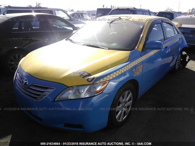 4T1BB46K98U048213 - 2008 TOYOTA CAMRY HYBRID BLUE photo 2