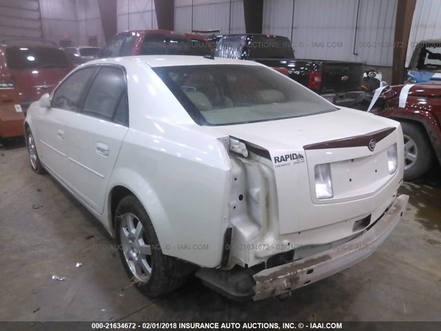 1G6DP577470119809 - 2007 CADILLAC CTS HI FEATURE V6 WHITE photo 3