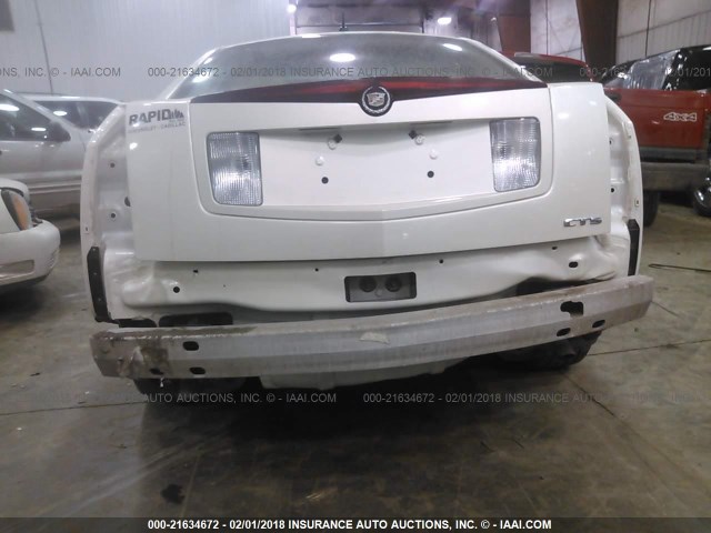 1G6DP577470119809 - 2007 CADILLAC CTS HI FEATURE V6 WHITE photo 6