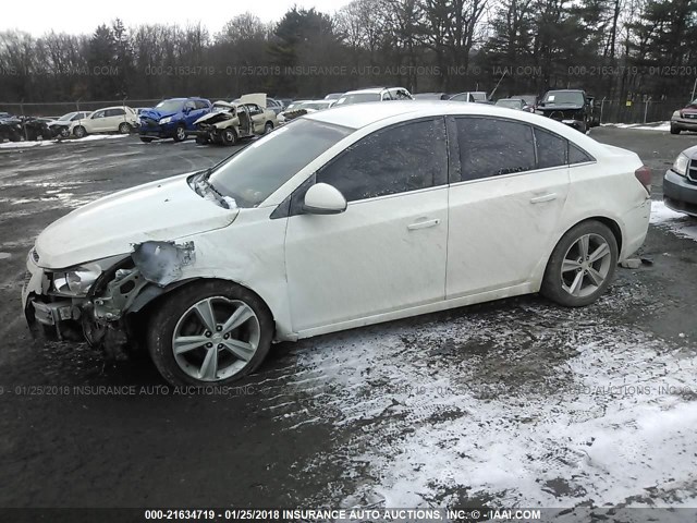 1G1PE5SB5E7402566 - 2014 CHEVROLET CRUZE LT WHITE photo 2