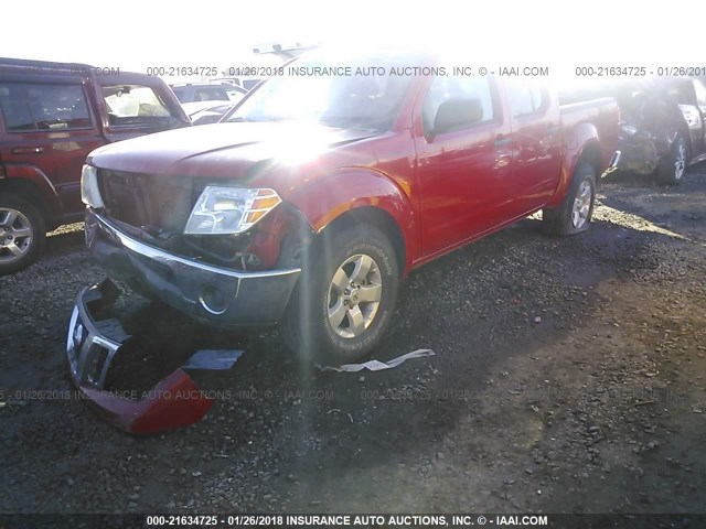 1N6AD0ER8AC434857 - 2010 NISSAN FRONTIER CREW CAB SE/LE/NISMO RED photo 2