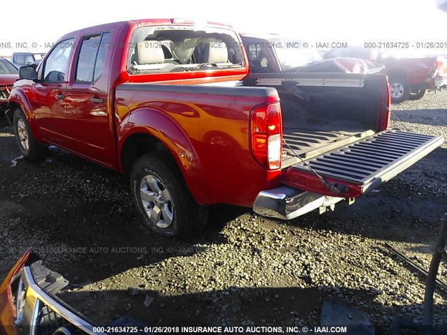 1N6AD0ER8AC434857 - 2010 NISSAN FRONTIER CREW CAB SE/LE/NISMO RED photo 3