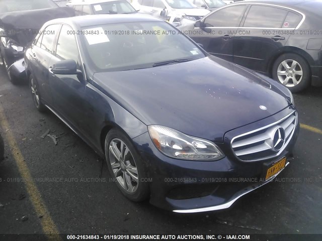 WDDHF8JB0EA987240 - 2014 MERCEDES-BENZ E 350 4MATIC BLUE photo 1