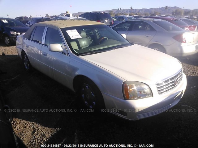 1G6KE57Y82U155929 - 2002 CADILLAC DEVILLE DHS WHITE photo 1