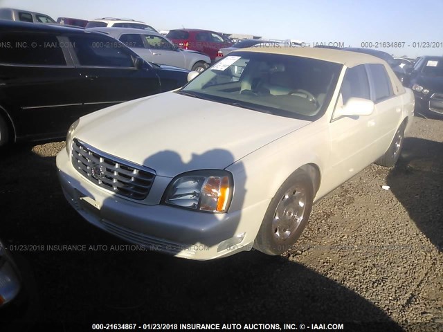 1G6KE57Y82U155929 - 2002 CADILLAC DEVILLE DHS WHITE photo 2