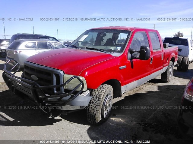 1FTSW21517EA07646 - 2007 FORD F250 SUPER DUTY RED photo 2