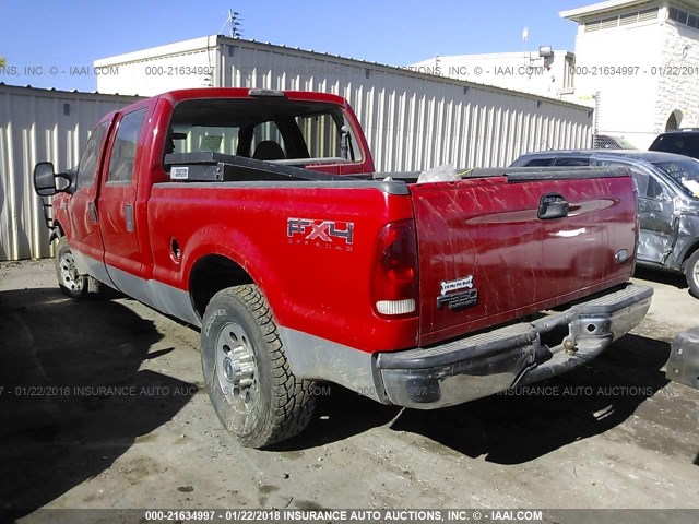1FTSW21517EA07646 - 2007 FORD F250 SUPER DUTY RED photo 3