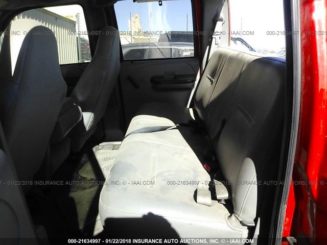 1FTSW21517EA07646 - 2007 FORD F250 SUPER DUTY RED photo 8
