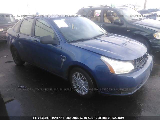 1FAHP35N78W155440 - 2008 FORD FOCUS SE/SEL/SES BLUE photo 1