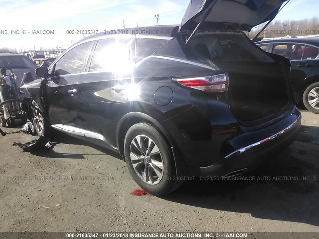 5N1AZ2MGXFN286797 - 2015 NISSAN MURANO S/SL/SV/PLATINUM BLACK photo 3