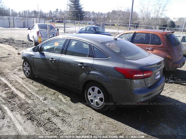 1FADP3E23GL393144 - 2016 FORD FOCUS S GRAY photo 3