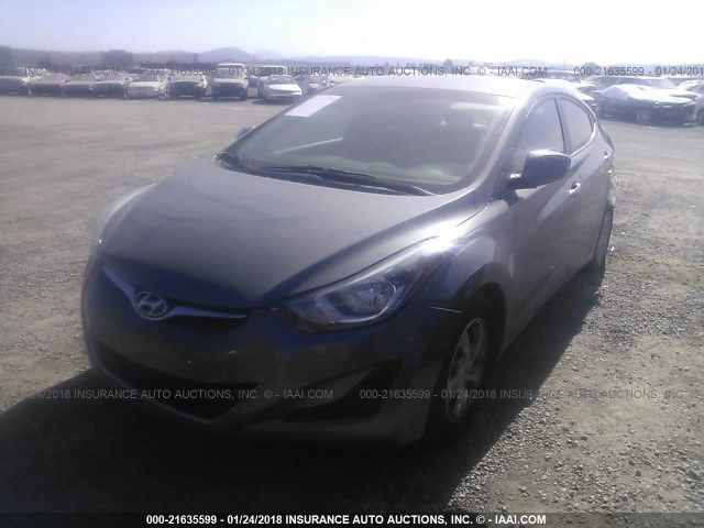 5NPDH4AE1EH465148 - 2014 HYUNDAI ELANTRA SE/SPORT/LIMITED GRAY photo 2