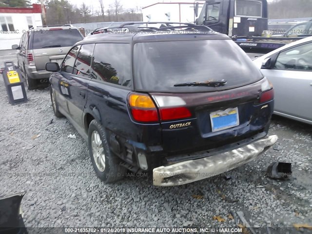 4S3BH675037607436 - 2003 SUBARU LEGACY OUTBACK AWP BLUE photo 3