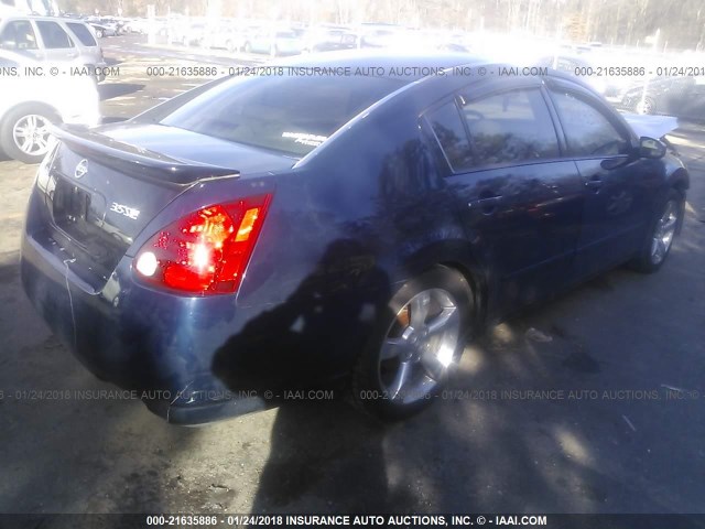 1N4BA41E05C813003 - 2005 NISSAN MAXIMA SE/SL BLUE photo 4